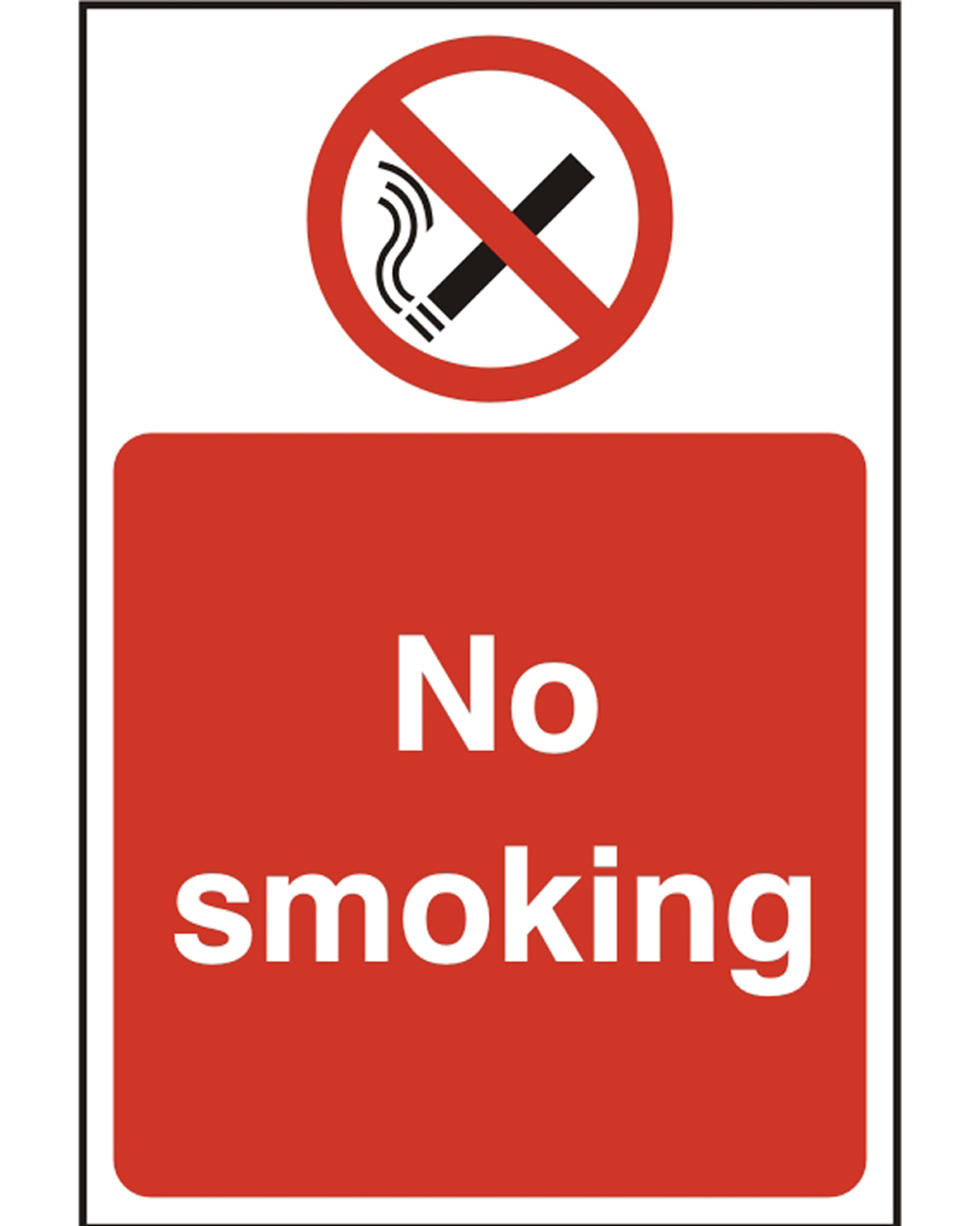 No Smoking Rigid PVC Sign (Pack Of 5) Beeswift