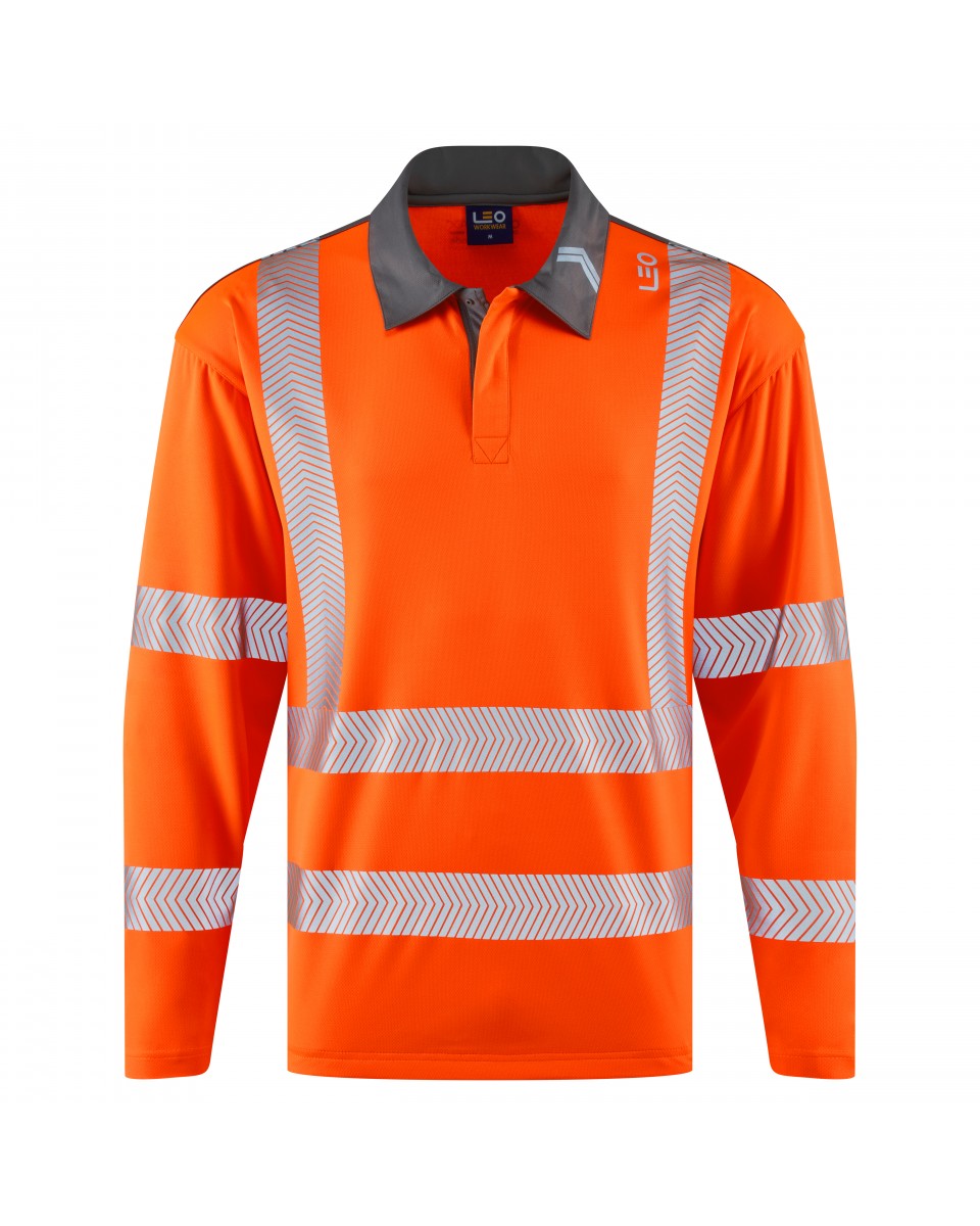Georgeeham Coolmax Long Sleeve Polo Shirt Leo Workwear