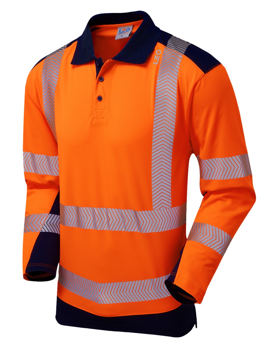 Wringcliff Dual Colour Long Sleeve Polo Shirt Leo Workwear