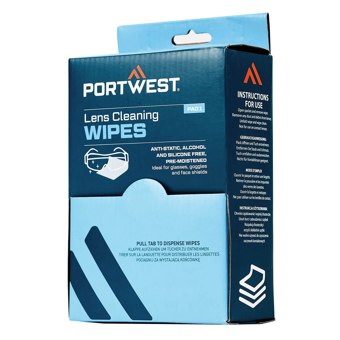 Lens Cleaning Wipes (100 towelettes) Portwest