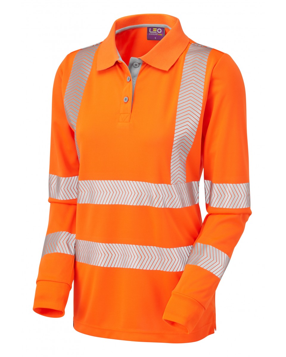 Pollyfield Ladies Long Sleeve Polo Shirt Leo Workwear