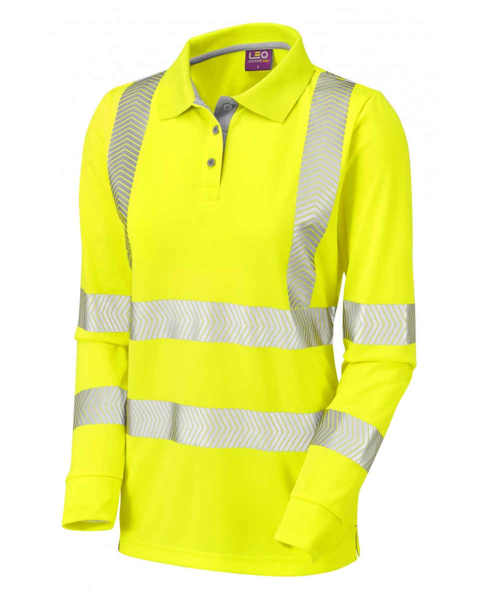 Pollyfield Ladies Long Sleeve Polo Shirt
