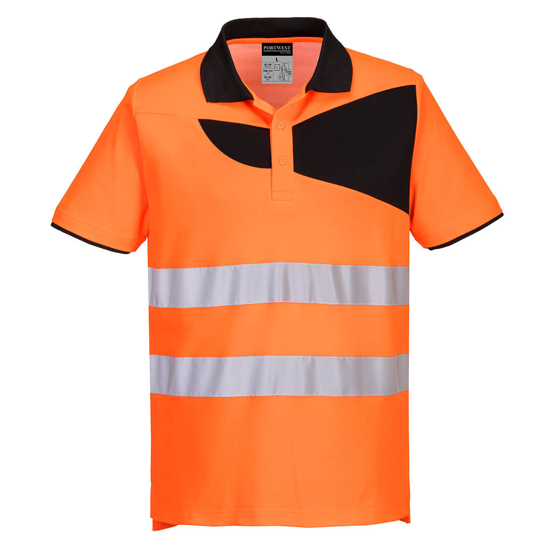 PW2 Hi-Vis Cotton Comfort Polo Shirt S/S Portwest