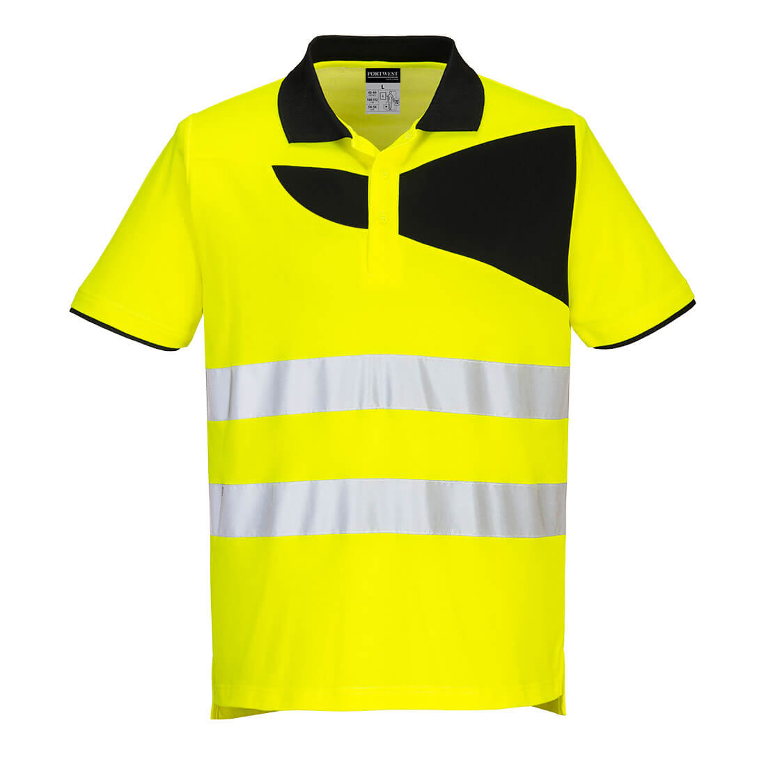 PW2 Hi-Vis Cotton Comfort Polo Shirt S/S Portwest