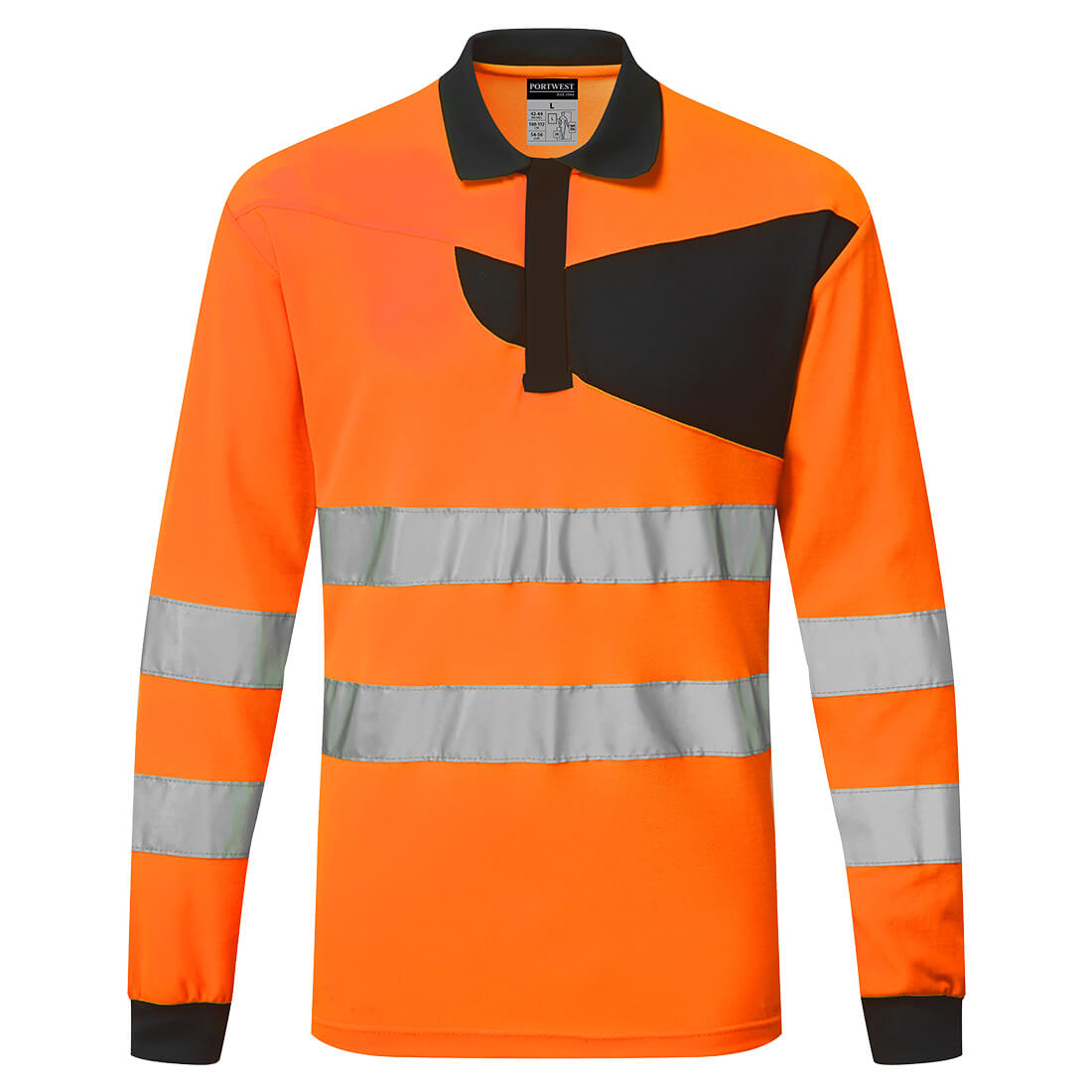 PW2 Hi-Vis Polo Shirt L/S Portwest