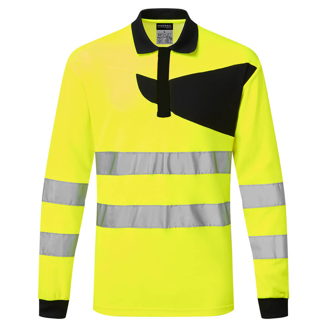 PW2 Hi-Vis Polo Shirt L/S Portwest
