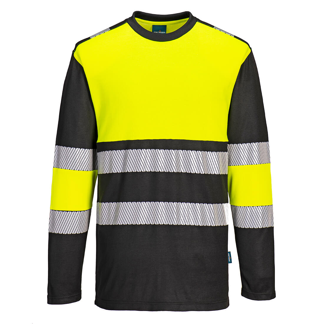 PW3 Hi-Vis Cotton Comfort Class 1 T-Shirt L/S Portwest