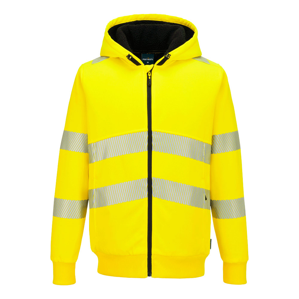 PW321 Hi-Vis Zipped Winter Hoodie Portwest