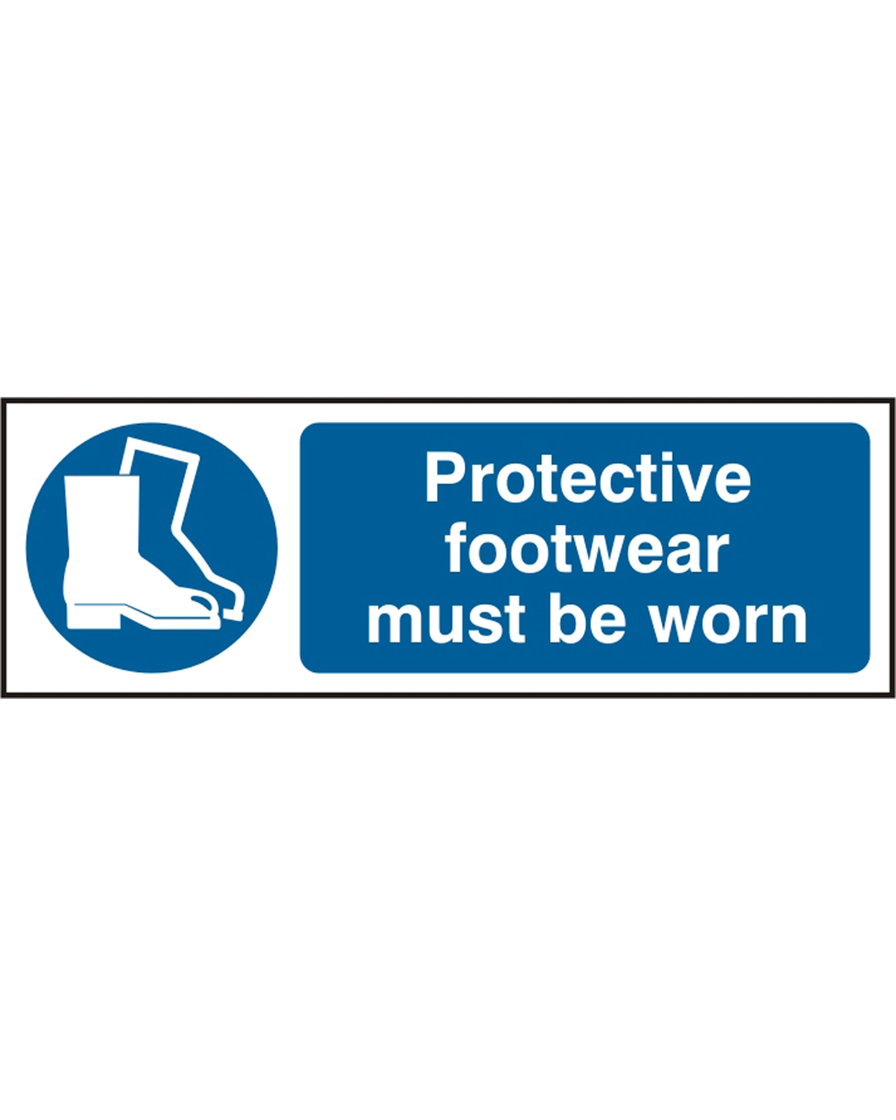 Protective Footwear Must Be Worn Rigid PVC Sign (Pack Of 5)