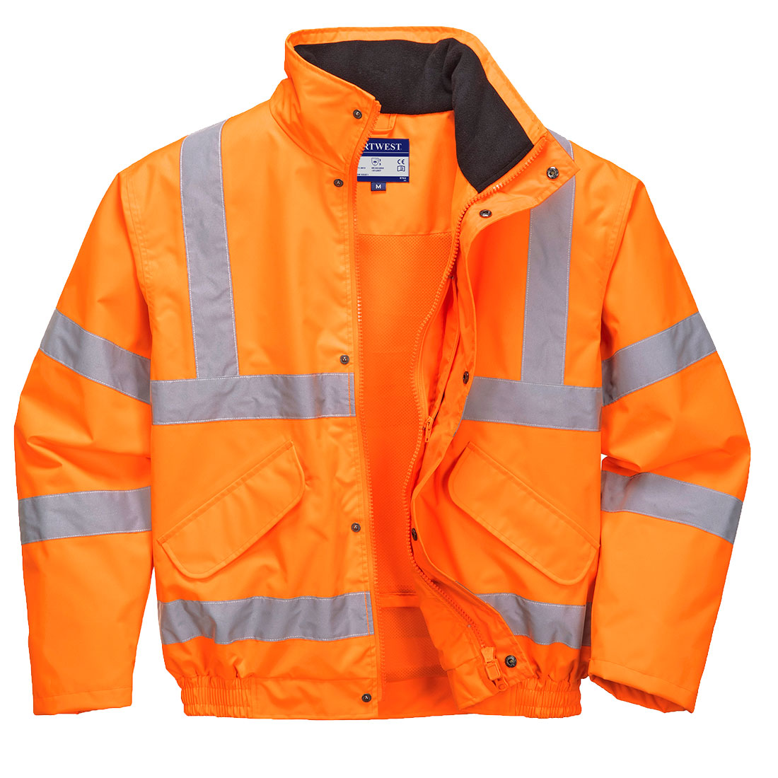 Hi-Vis Breathable Rain Bomber Jacket Portwest
