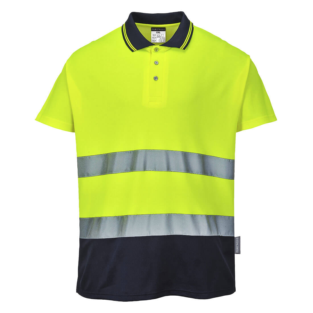 Hi-Vis Cotton Comfort Contrast Polo Shirt S/S - Hi-Vis Trousers