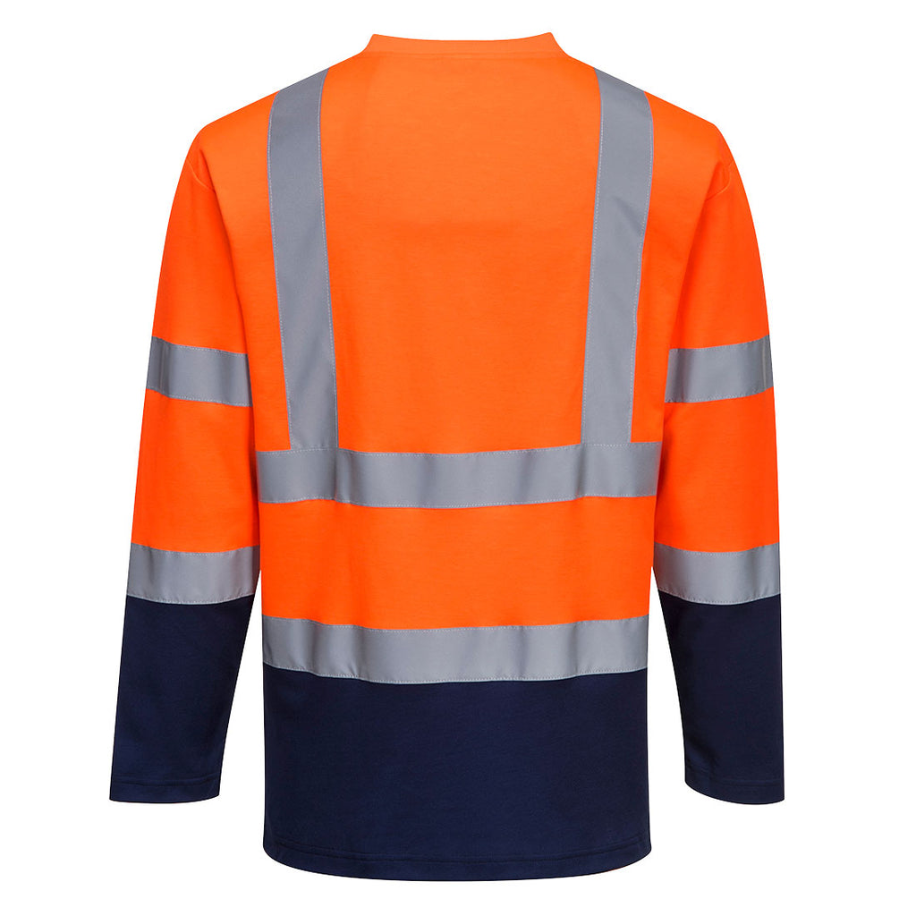 Hi-Vis Cotton Comfort Contrast T-Shirt L/S