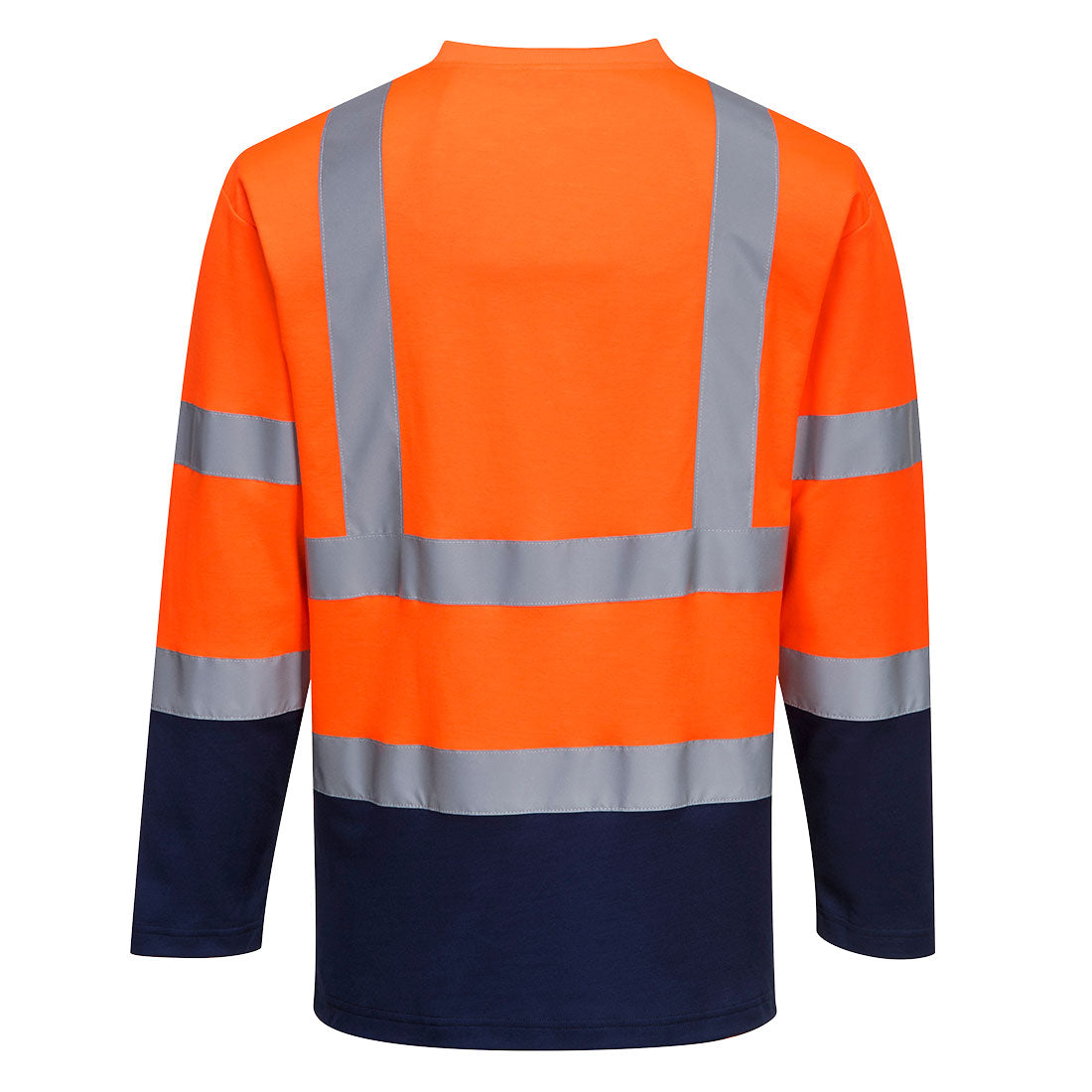 Hi-Vis Cotton Comfort Contrast T-Shirt L/S Portwest