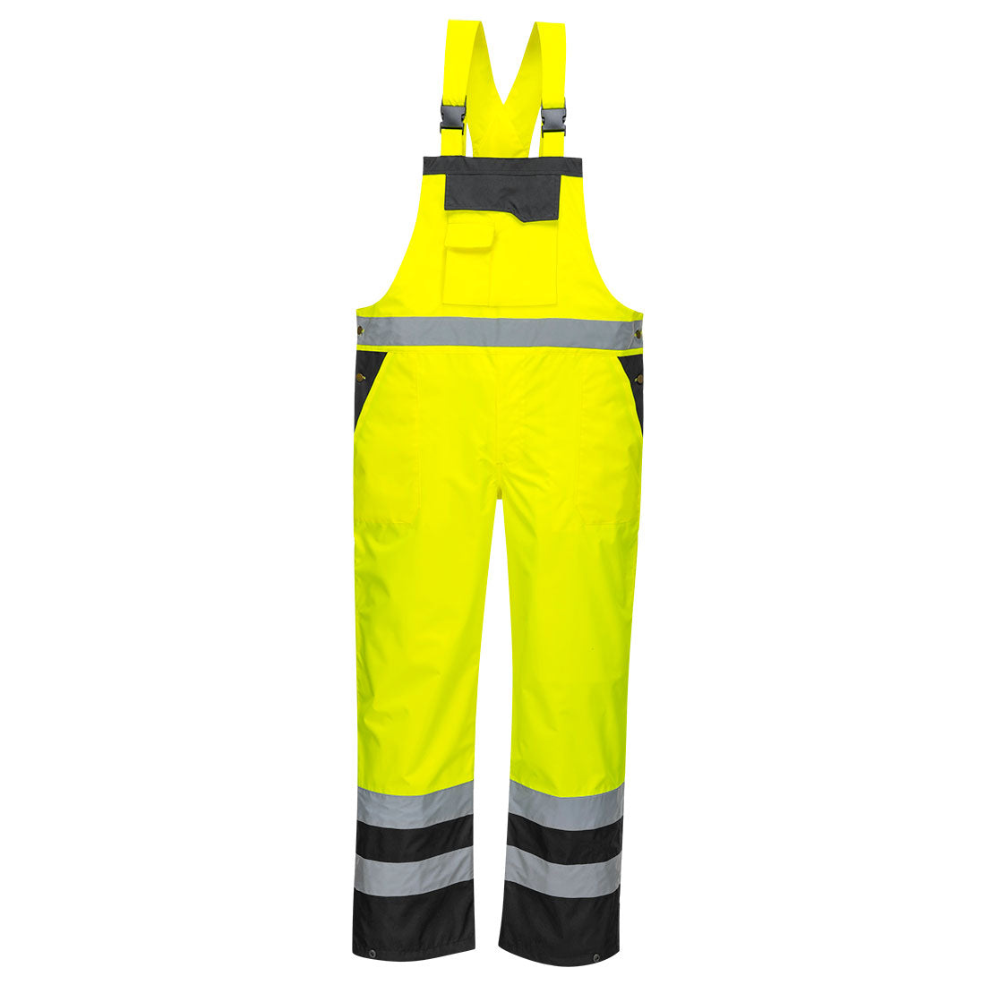 Hi-Vis Breathable Contrast Rain Bib and Brace Portwest
