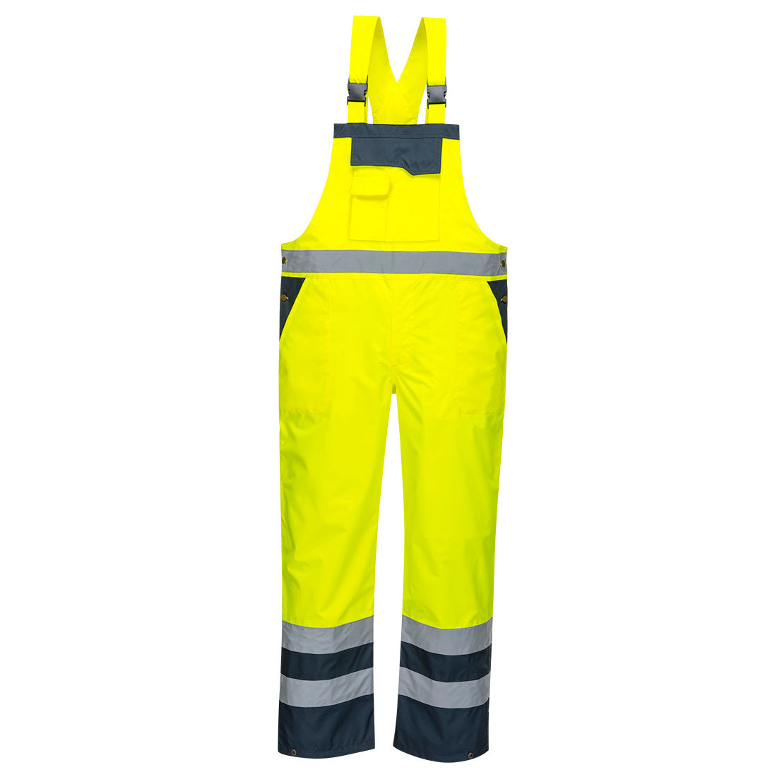 Hi-Vis Breathable Contrast Rain Bib and Brace Portwest
