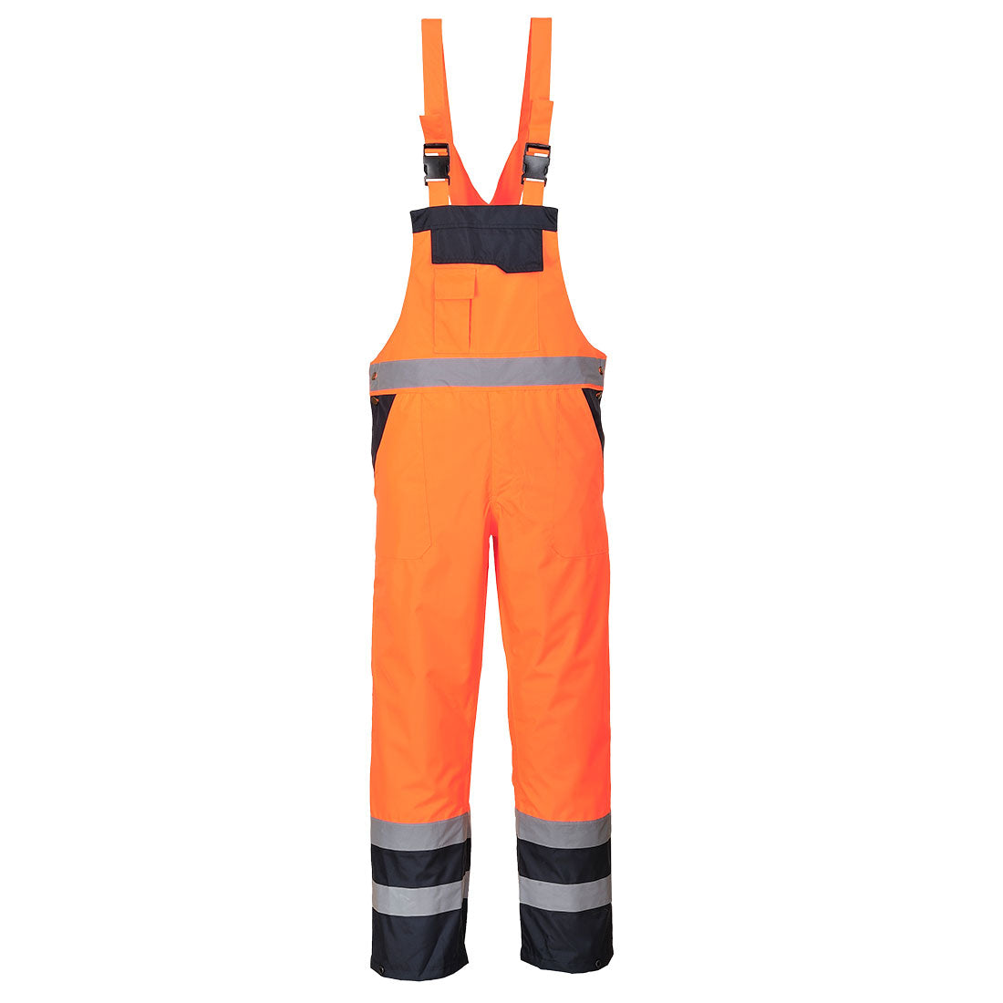 Hi-Vis Contrast Winter Bib and Brace - Hi-Vis Trousers