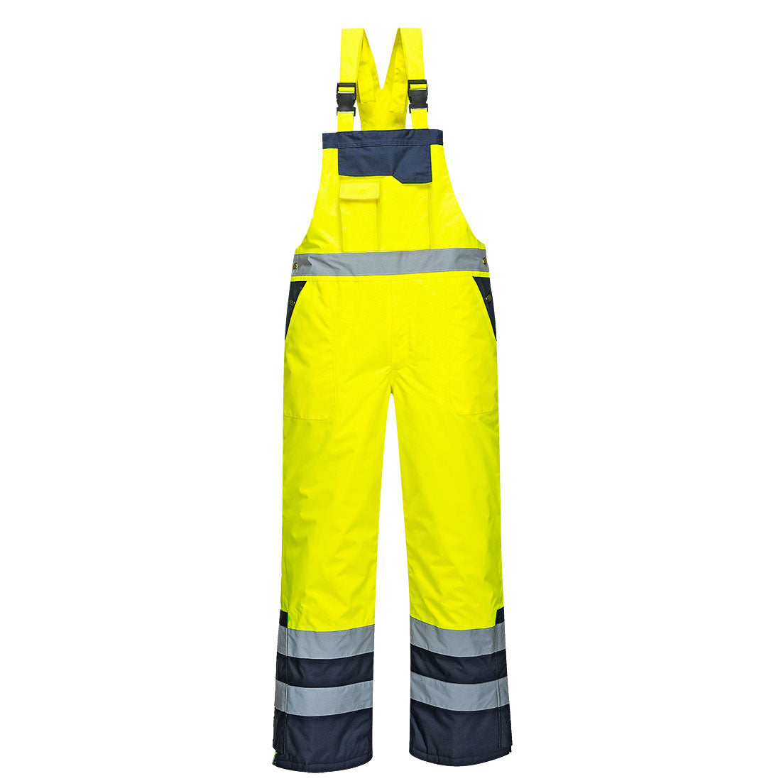 Hi-Vis Contrast Winter Bib and Brace - Hi-Vis Trousers