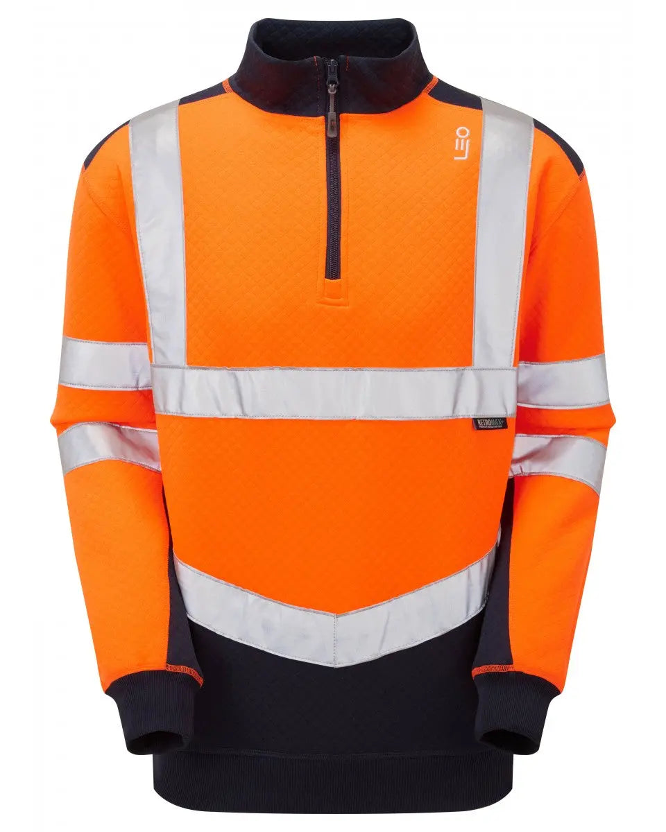 Tapeley Dual Colour 1/4 Zip Sweatshirt Leo Workwear