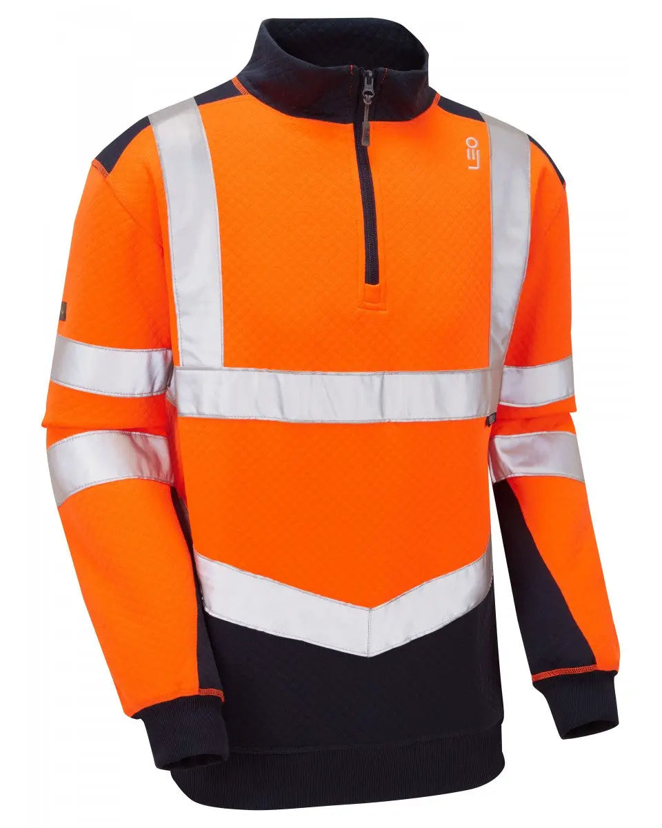 Tapeley Dual Colour 1/4 Zip Sweatshirt Leo Workwear