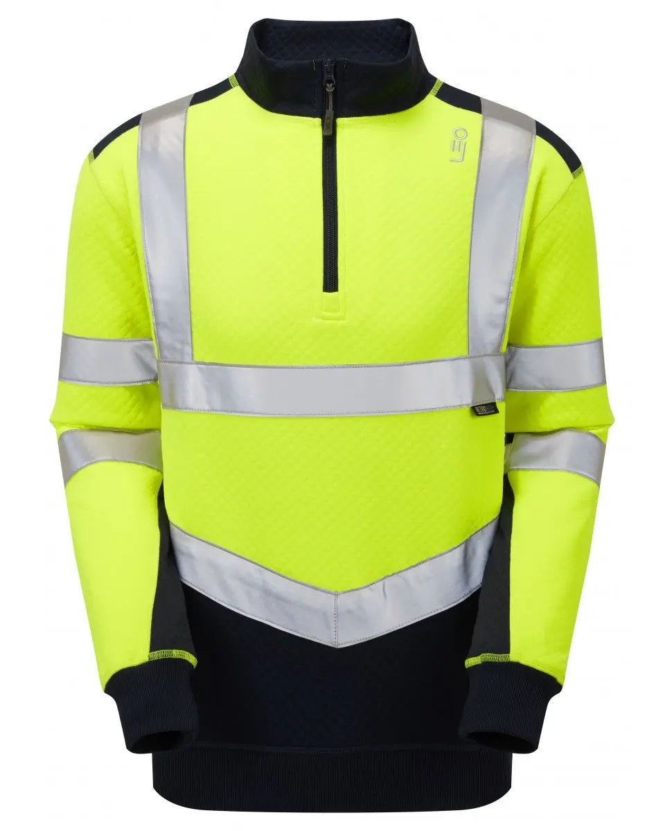 Tapeley Dual Colour 1/4 Zip Sweatshirt Leo Workwear