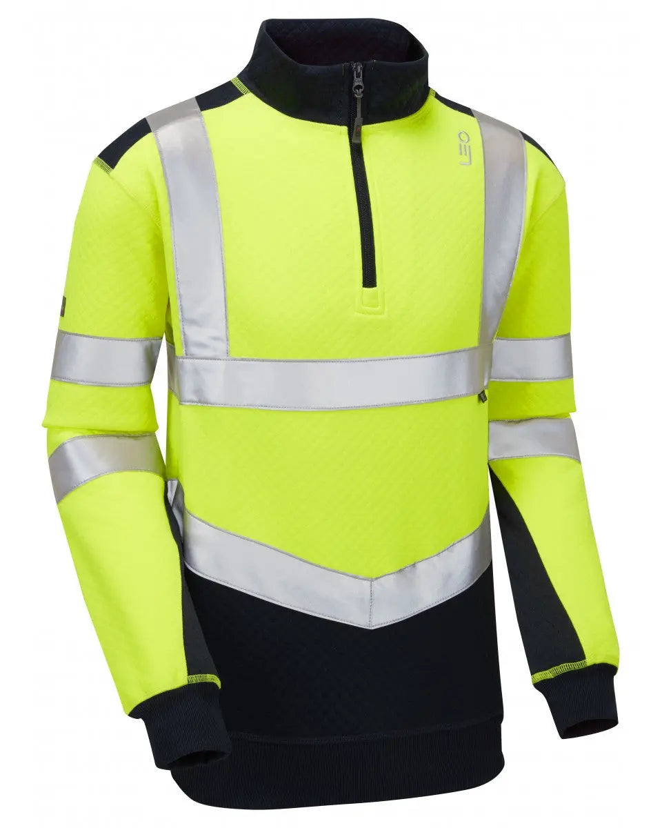 Tapeley Dual Colour 1/4 Zip Sweatshirt Leo Workwear