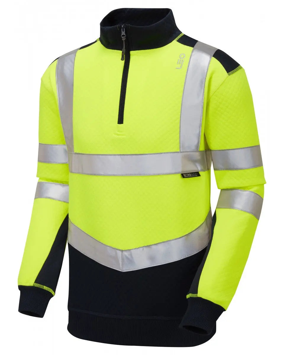 Tapeley Dual Colour 1/4 Zip Sweatshirt Leo Workwear
