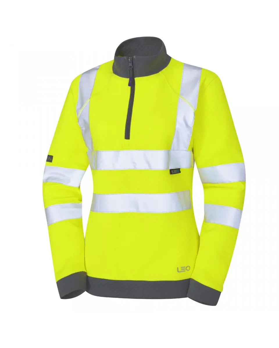 Elberry Ladies 1/4 Zip Sweatshirt - Hi-Vis Trousers