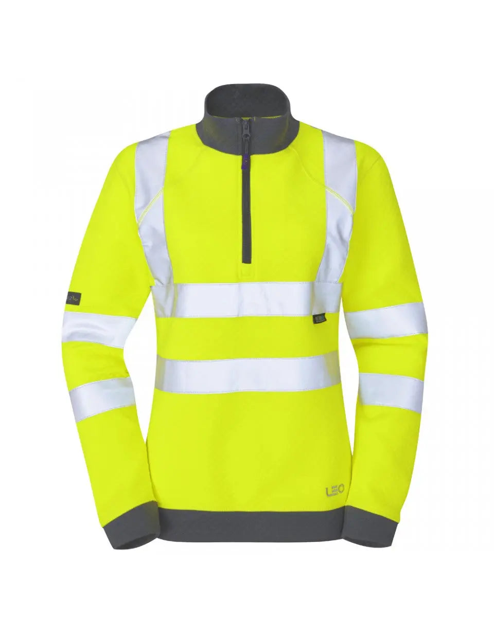 Elberry Ladies 1/4 Zip Sweatshirt - Hi-Vis Trousers