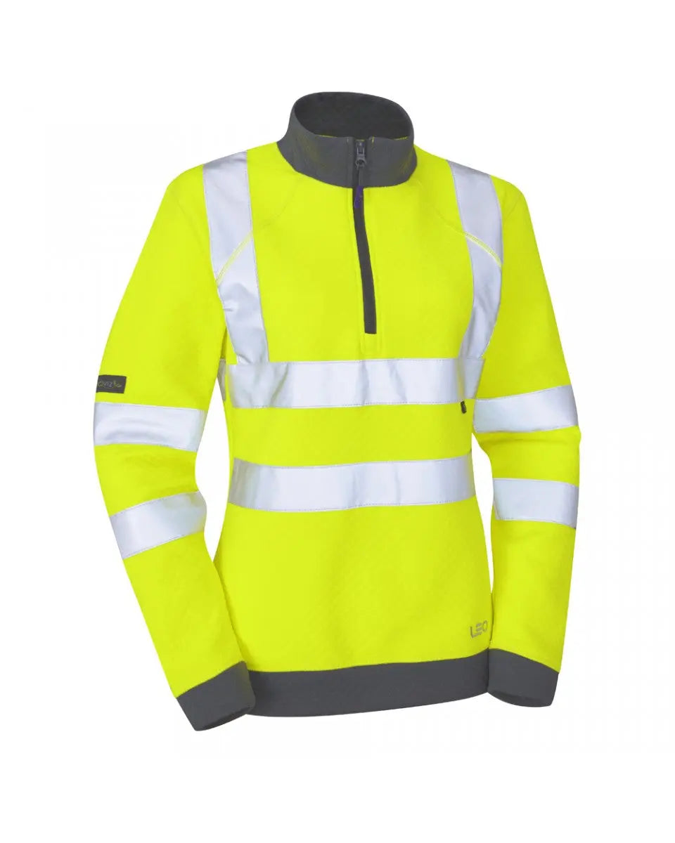 Elberry Ladies 1/4 Zip Sweatshirt - Hi-Vis Trousers