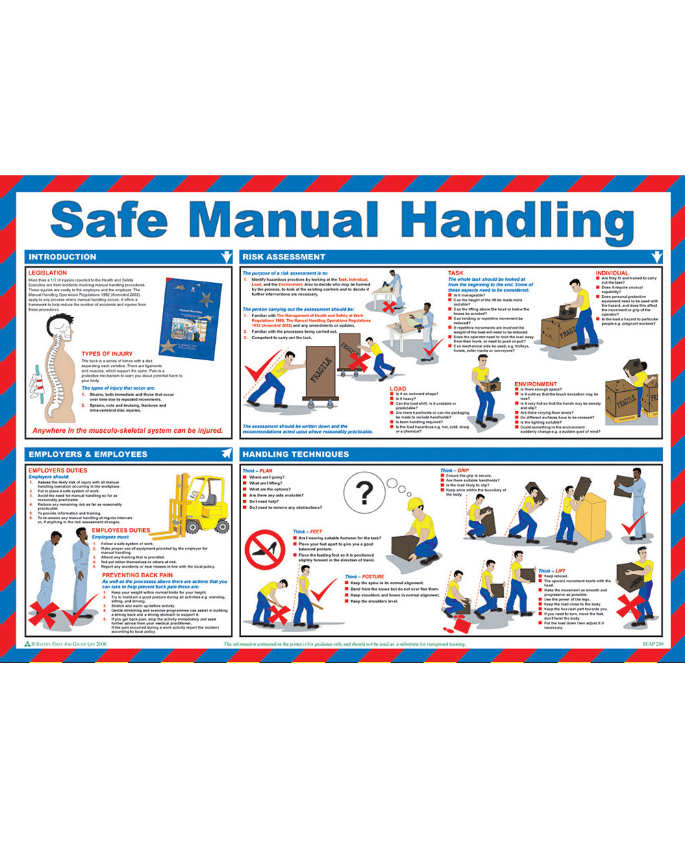 Safe Manual Handling Poster - Hi-Vis Trousers