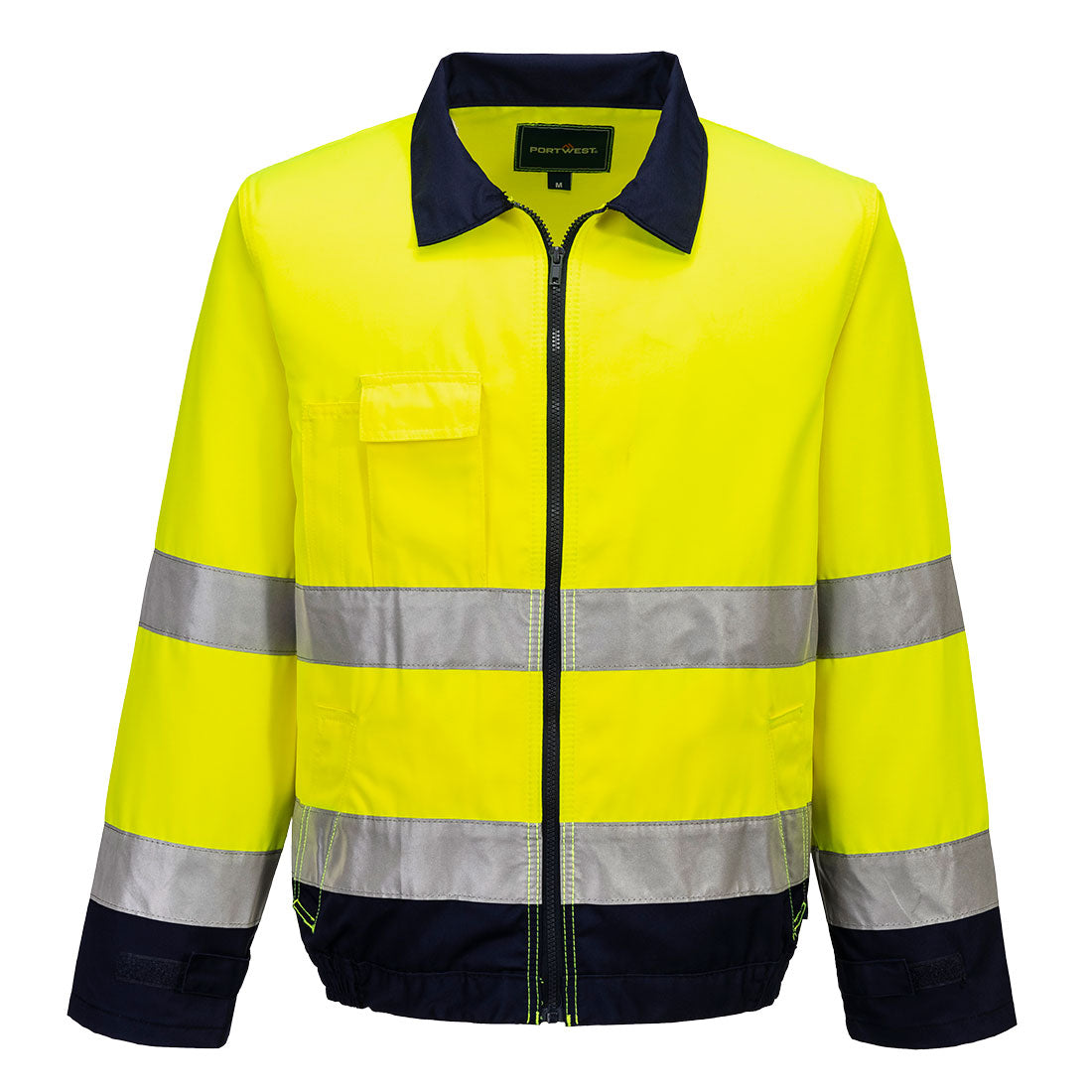 Madrid Hi-Vis Contrast Bomber Jacket Portwest