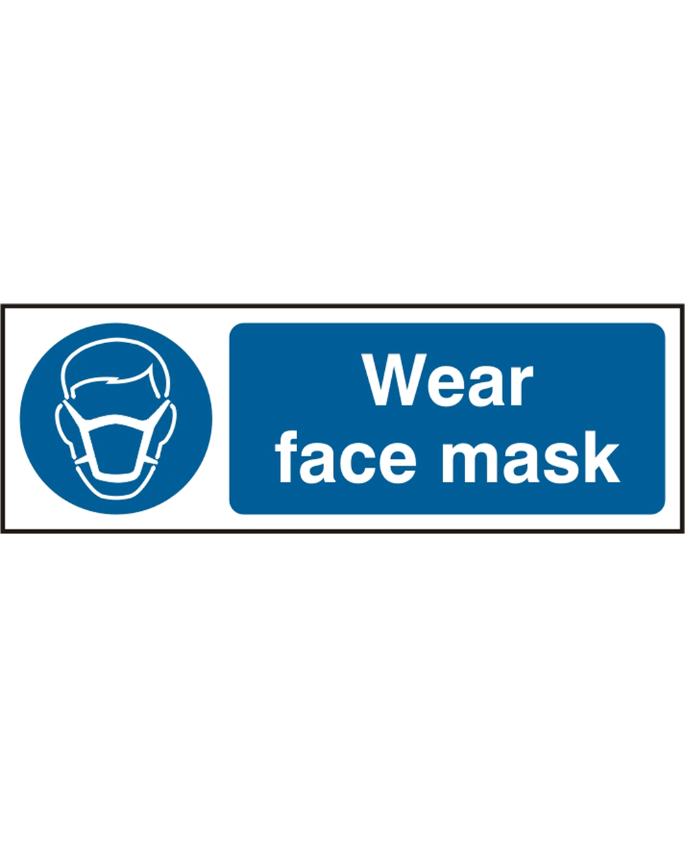 Wear Face Mask Rigid PVC Sign (Pack Of 5) Beeswift