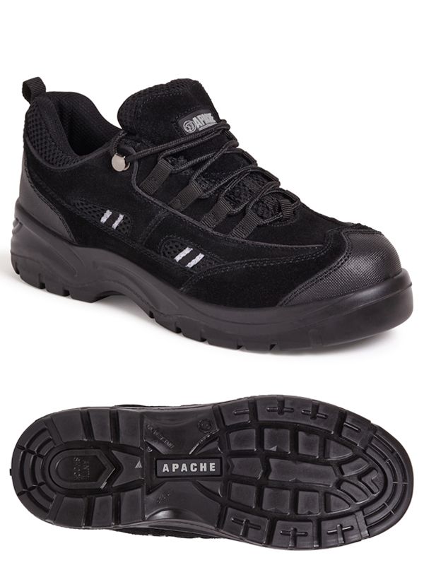 AP302SM Black Suede Safety Trainer