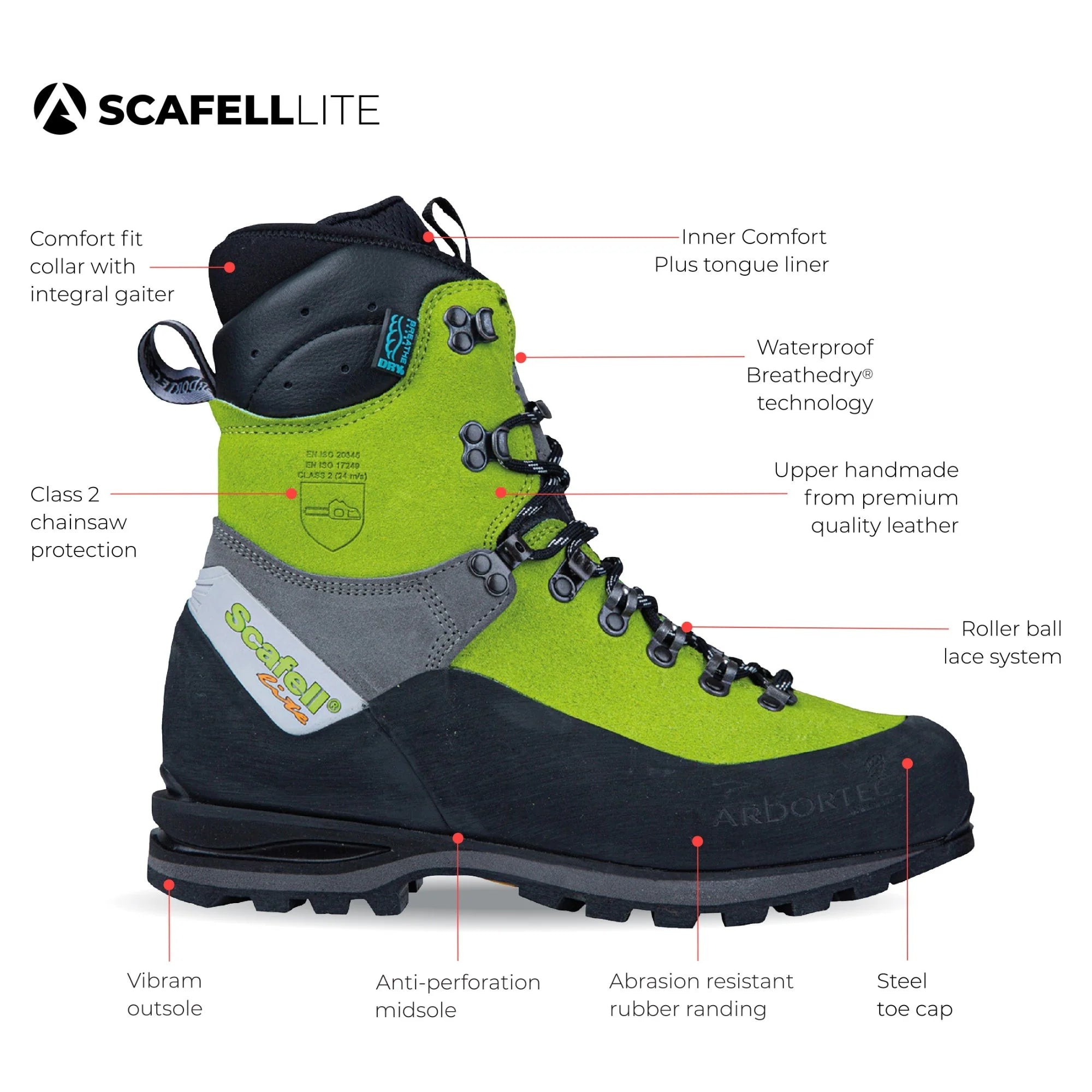 Scafell Lite Class 2 Chainsaw Protection Boot Arbortec