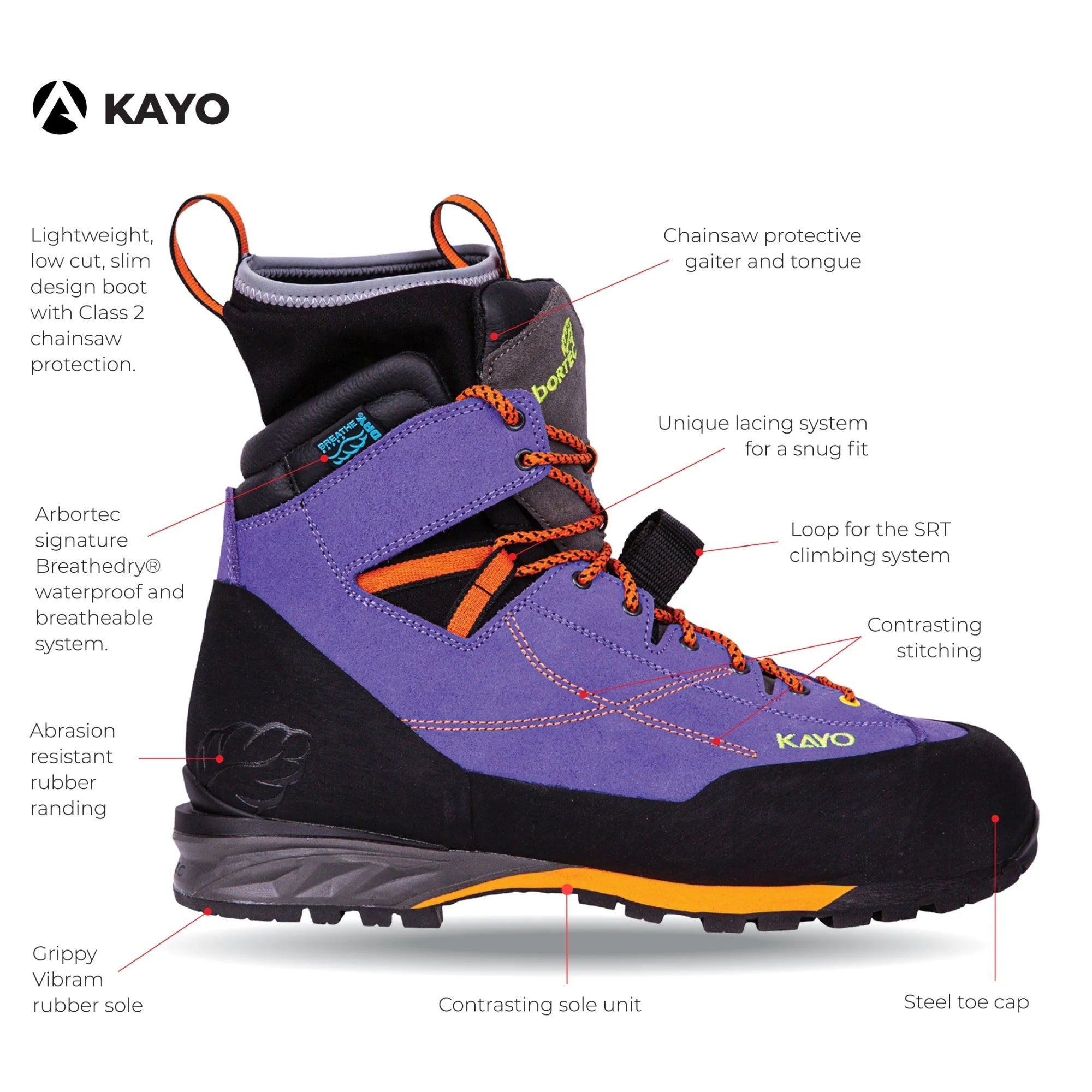 Kayo Chainsaw Protective Climbing Boot Arbortec