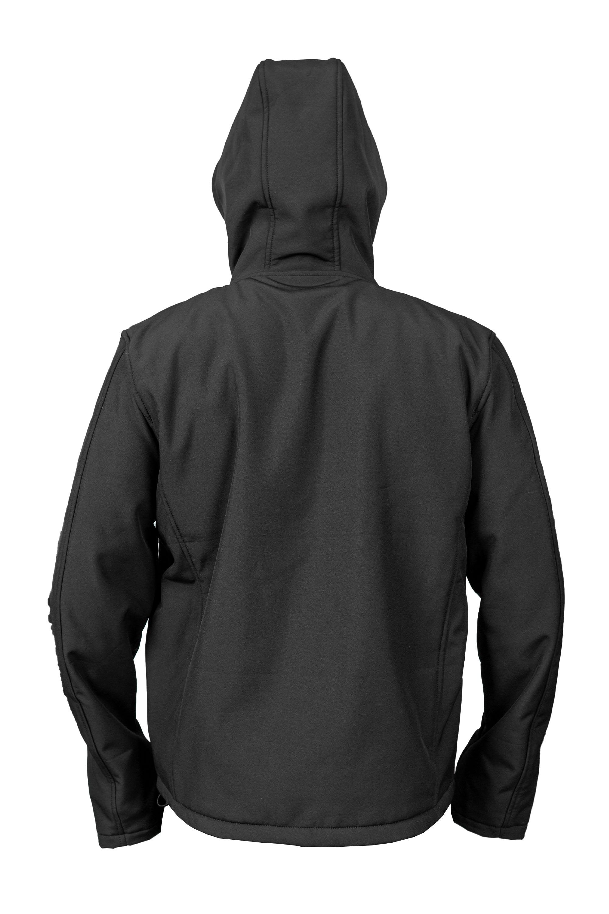 Hybrid Quilted Softshell Jacket with Hood (Black / Black)