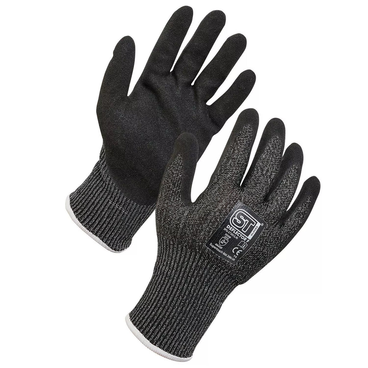 Deflector F Nitrile Sandy Gloves Grey/Black - Small