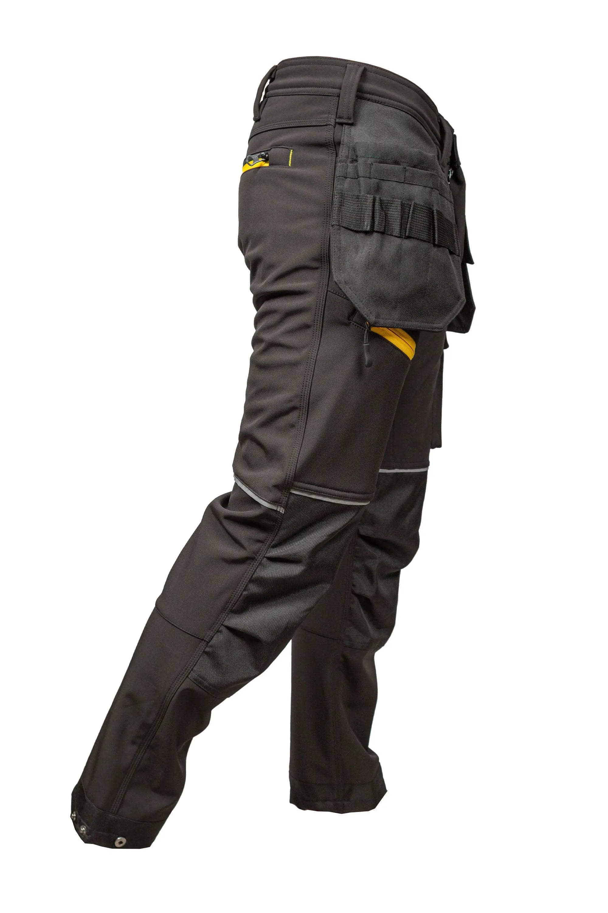 Atomic Workwear Slim Fit Softshell Trousers – Flexible, Durable & Weather-Resistant - Hi-Vis Trousers