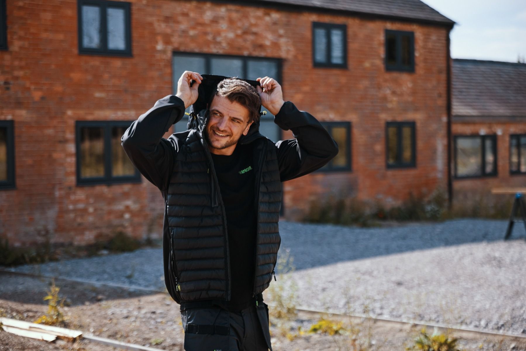 Ashcroft Hybrid Jacket With Foldaway Hood - Hi-Vis Trousers